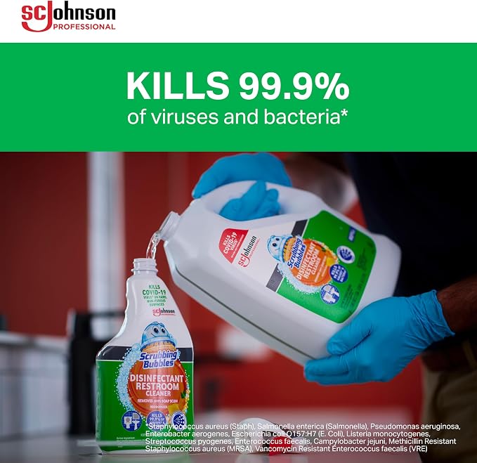 SC Johnson Professional Scrubbing Bubbles Disinfectant Restroom Cleaner, 32oz / Case Qty 8