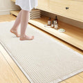 Smiry Waffle Bath Mat 60x24, Extra Soft Absorbent Bathroom Rugs, Non Slip Machine Washable Quick Dry Bath Rugs for Bathroom Floor, Tub, Shower, Home Decor Accessories, Cream