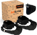 2 Pack 3-in-1 Airplane Sleep Support System - Plane Sleeping Accessories with Memory Foam Long Haul Flight Pillow, Adjustable Travel Eye Mask, and Blanket-Like Body Sling - Fits in Carry On