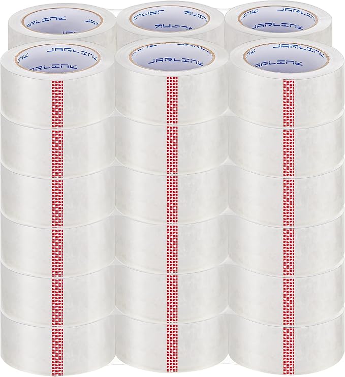 JARLINK 36 Rolls Clear Packing Tape, Heavy Duty Packaging Tape | Ultra Thick 2.8mil and 1.88" Wide. 60 Yards per Roll, 2160 Total Yards. Moving Supplies for Shipping Packaging Sealing
