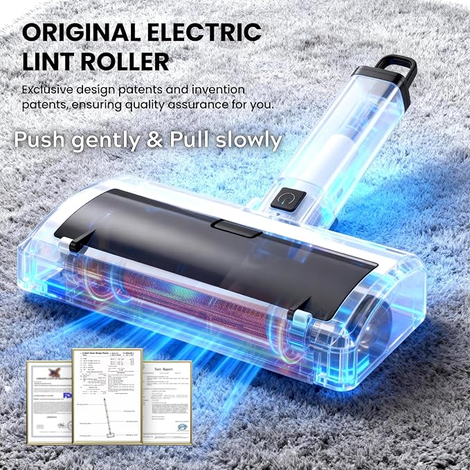 Carpet Rake Electric Rechargeable for Pet Hair Removal 10X Efficient and Quiet Cat Dog Hair Remover for Carpet, Rugs, Mats