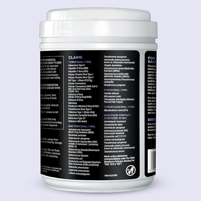Prevention All Purpose Disinfectant Wipes – Canister of Cleaning Wipes for Salons, Spas, Wellness Centers and Yoga Studios – Hospital Grade Surface Sanitizing – 160 Count