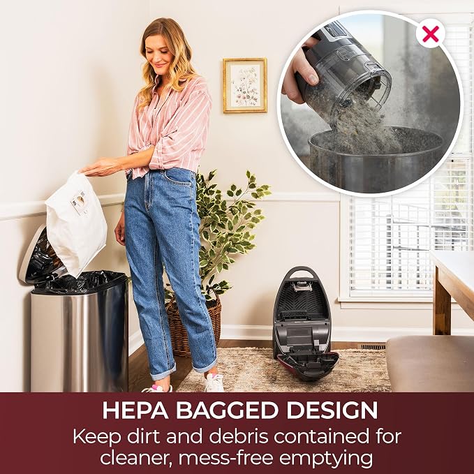 Kenmore Elite 700 Series Bagged Canister Vacuum with Hair Eliminator | Pet Friendly Design, 2-Motor Powerful Suction, HEPA and Auto Cord Rewind for Carpets, Hard Floor and Upholstery