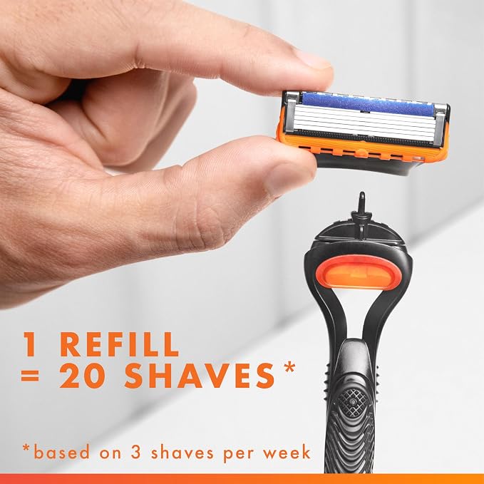 Gillette Fusion5 Mens Razor Blade Refills, 12 Count, Lubrastrip for a More Comfortable Shave
