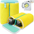 2-Pack Shoe Washing Machine Bag for Sneaker Cleaning Laundry Shoe Bag | Dual Compartment, Full Protection, Clasp-Lock Zipper, Thick Chenille, Reinforced Edge & Seams