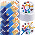264PCS Valued Paint Brushes and Palettes Set，24Pack of 240PCS Paint Brushes Bulk, 24 Paint Paint Trays, Artist Acrylic Brushes Nylon Brush Head, Suitable for All Purpose Oil Watercolor Painting Se