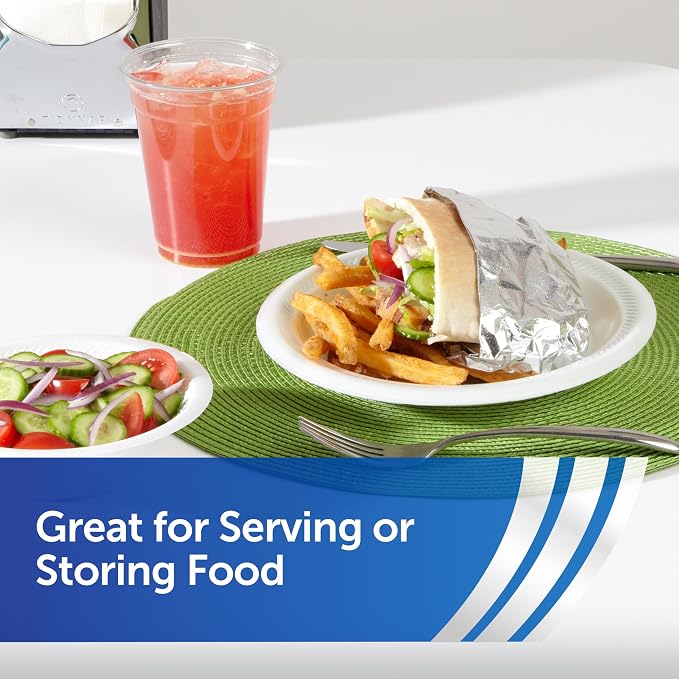 Reynolds Foodservice Pre-Cut Aluminum Foil Sheets,Great for Concessions,Catering,Cafeterias,and Restaurants,Easily Moldable Around Food,12 x 10.75 Inches,500 Ct.,(Pack of 6)