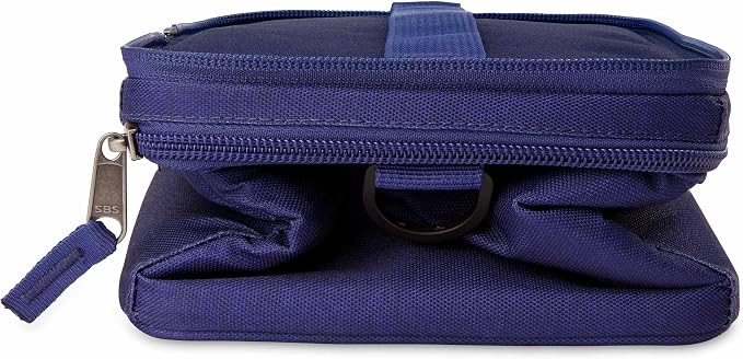 PackIt Mod 3-In-1 Lunch Box for Men and Women, True Blue, Black with EcoFreeze Technology (Built-in Ice Packs), Removable Crossbody Strap, Designed for Outdoor, Work & Everyday Use