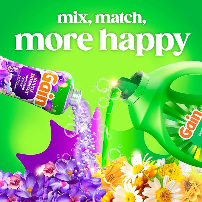 Gain Liquid Laundry Detergent with Odor Defense, Original Scent, Laundry Soap For HE Washing Machines, 60 fl oz, 45 Loads, Pack of 2 (Packaging May Vary)