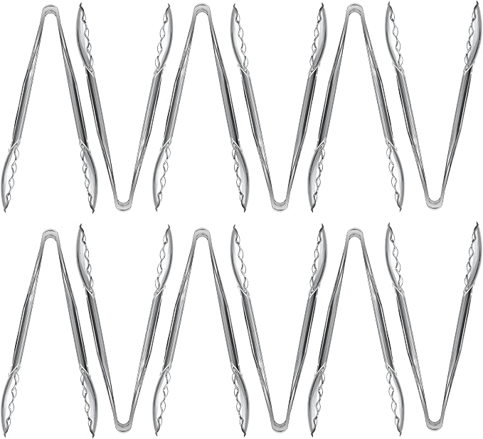 Carlisle FoodService Products 410907 Carly Salad Tong, 9" Utility Tong, Clear, 12 Pack