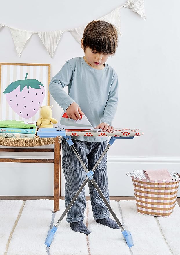 Casdon Ironing Set | Toy Ironing Board and Iron for Children Aged 3+ | Folding Clothes Airer and Hangers Included!