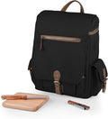 Picnic TIME Moreno 3-Bottle Wine & Cheese Tote, Luxury 3 Bottle Insulated Wine Bag Set with Cheese Board, Knife, & Corkscrew, Adjustable PaddedStrap, and Pockets, Romantic Kit for Couples, (Black)