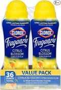 Clorox Fraganzia Laundry Scent Booster Crystals, In-Wash Fragrance Beads for Fresh-Smelling Clothes & Linens, Safe for All Fabrics & Colors, Citrus Blossom Scent, 18 Oz, 2 Pack