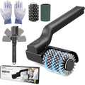 Electric Grill Brush- 24kg Max Torque BBQ Cleaner with 3-Speed Modes- 200-Min Runtime- 7-Level Adjustable Angle, Reinforced Bristles, Safe for Porcelain, Cast Iron, Stainless Steel & Outdoor Grills