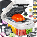 Mueller The Real Original Pro Chopper since 2013 Vegetable Chopper Mandoline Slicer, 8 Blade Food Veggie Chopper Onion Vegetable Cutter with Container, Kitchen Gadgets & Essentials, (10 in 1)