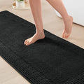 Madison Park Splendor Reversible 100% Cotton Bath Runner, 24 x 72, Black | Tufted Bathroom Rug, 3000 GSM, Hotel Quality, Luxurious Plush, Medium Pile, Absorbent, Quick Dry, OEKO-TEX, Shower Room Décor