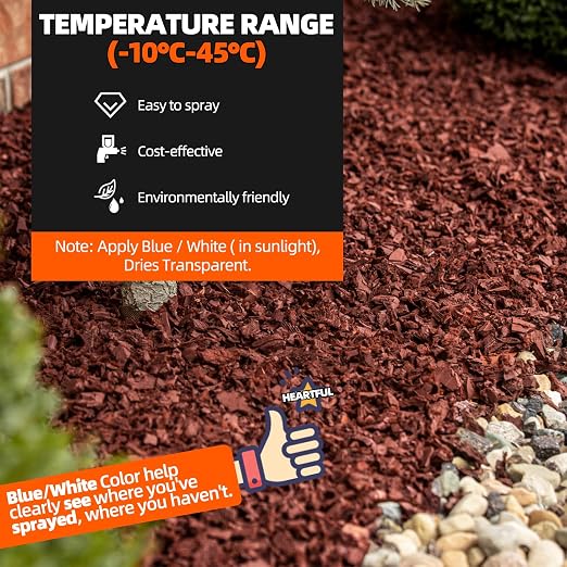 Mulch Binder with Sprayer -27OZ Ready to Use Rock Glue for Landscaping, Fast-Dry Landscape Rock Glue, Gravel Stabilizer, Intertek Test Pea Gravel Glue, Pet Safe for Garden Bed, Patio, Yard