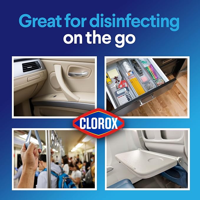 Clorox Disinfecting Cleaning Wipes Flex Pack, Bleach Free, Crisp Lemon, 75 Count (Pack of 2)