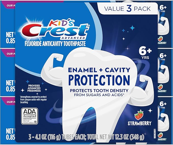 Crest Kids Enamel + Cavity Protection Toothpaste, 4.1oz (Pack of 3)