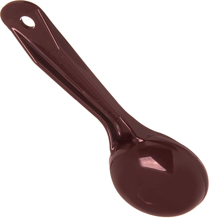 Carlisle FoodService Products Measure Miser Solid Measuring Spoon with Short Handle, 1.5 Ounces, Brown (Pack of 2)