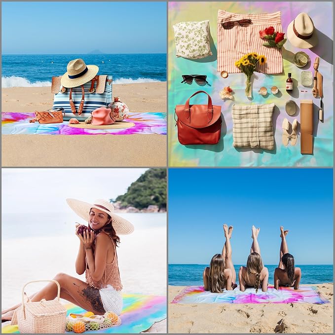 Dielianyi 4PCS Turkish Beach Towels for Tie-dye 71x39 Oversized White Beach Towel for tie dye Party Lightweight Beach Blanke for Bath Towel Travel Towels with tie dye Thread