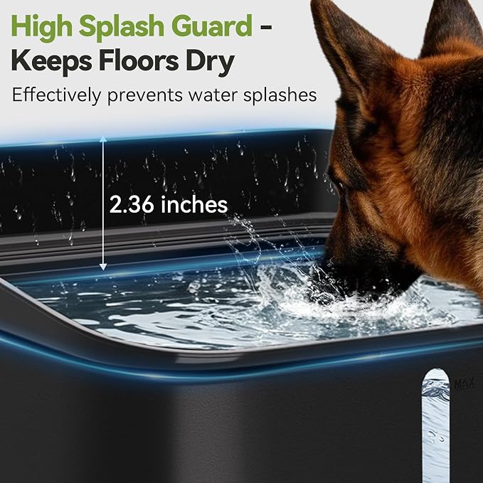 UPSKY 2.9Gal No Spill Dog Water Bowl, 4 Height Adjustable Elevated Bowl | Super Large Capacity, Slow Drinking Feeder, No-Splash, Anti-Slip, Folding Design, Suitable for Senior Dog and Multi-Pet Homes