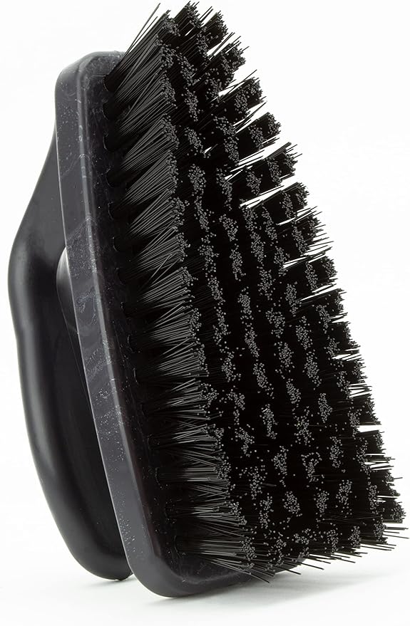 SPARTA Heavy Duty Scrub Brush, Hand Brush with Iron Shape Handle Design for Scrubbing Kitchen Pots and Pans or Bathroom Sink and Shower, 6 Inches, Black, Twin