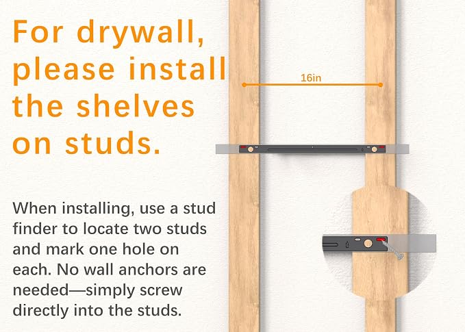 BAYKA White Floating Shelves for Wall, Set of 3, 22.5 Inches Wall Mounted Rustic Wood Shelves for Bathroom, Bedroom, Living Room or Kitchen, Hanging Shelf for Books/Storage/Decor/Display
