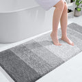 OLANLY Large Bathroom Rugs Mat 50x30, Extra Soft Absorbent Microfiber Bath Rugs, Rubber Backing, Quick Dry, Washable Bath Mats for Bathroom Floor, Tub and Shower, Home Decor Accessories, Light Grey