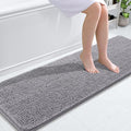 OLANLY Bathroom Runner Rugs 59x20, Extra Soft Absorbent Chenille Bath Rugs, Rubber Backing Quick Dry, Machine Washable Long Bath Mats for Bathroom Floor, Tub and Shower, Home Decor Accessories, Grey