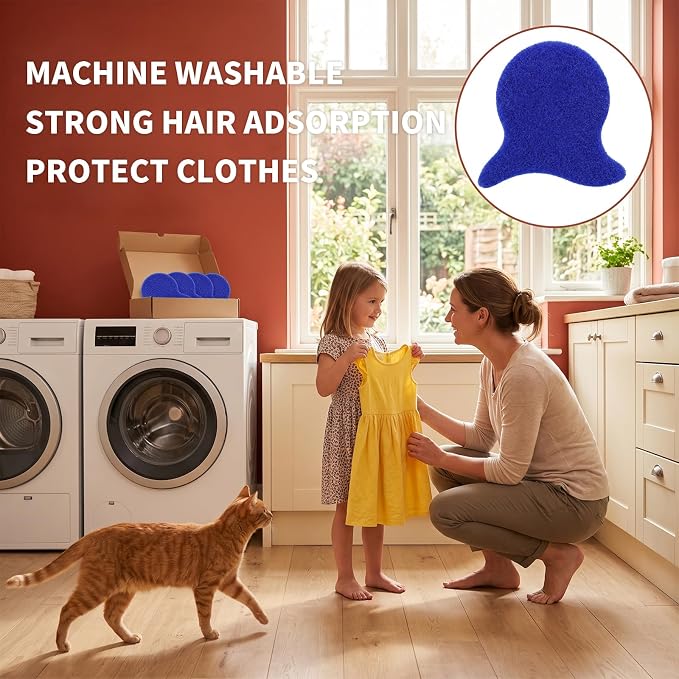 Pet Hair Remover for Laundry, Reusable Pet Hair Catcher(6PC,Black) | Traps Dog & Cat Fur for Washer & Dryer, Reduce Lint & Dander from cloth, Must-Have Pet Hair Remover Tool