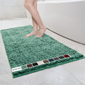 Muddy Mat® | Chenille Bathroom Rugs Quick Dry Microfiber Mats Non Slip Washable, Extra Thick, Soft and Highly Absorbent Bath Mats for Bathroom, Kitchen, and Shower Floor - Seafoam Green 35"x59"