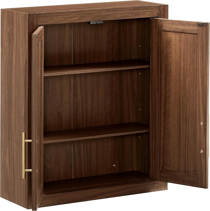 Crosley Furniture Savannah Wall Mounted Bathroom Storage Medicine Cabinet with Shelves, Walnut