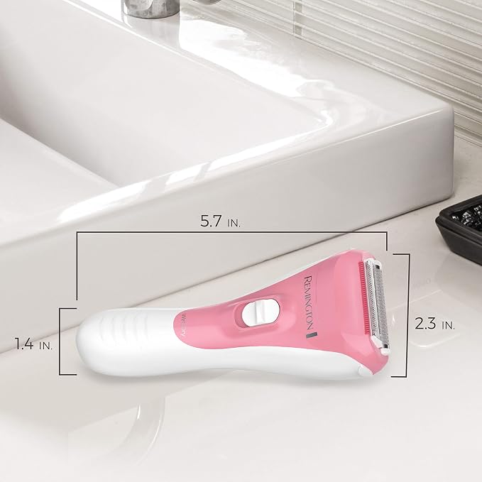 Remington WDF4821US Smooth & Silky Electric Shaver for Women, 3-Blade Cordless Foil Shaver and Bikini Trimmer for Wet or Dry Use, Pink | Cordless Design for Easy Use, Hypoallergenic Foil Blades for Sensitive Skin, 100% Waterproof for Wet or Dry Use