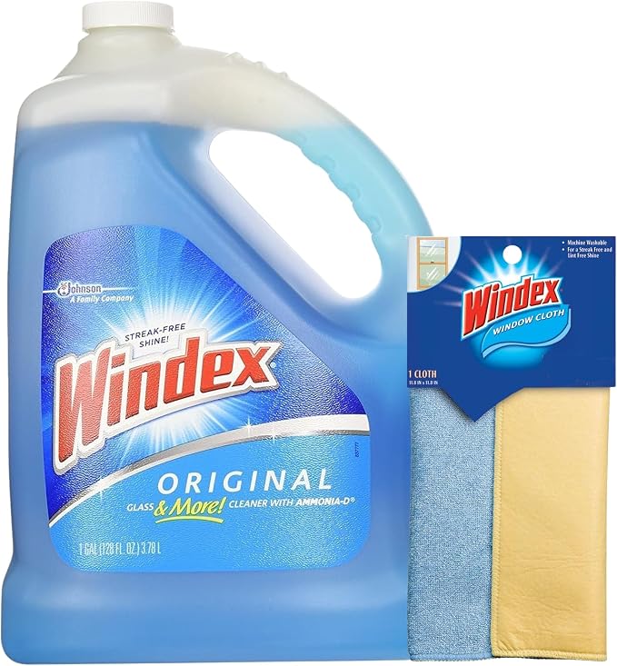 Windex 1 Gallon Refill, Glass Cleaner Refill 1 Gallon Original