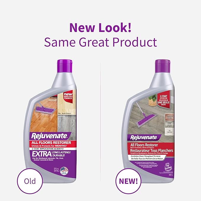 Rejuvenate All Floors Restorer Fills Scratches, Shines And Protects All Floor Types, Including Hardwood, Laminate, Vinyl And Tile, 32 Ounces, 6 Pack
