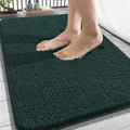 OLANLY Bathroom Rugs 34x21, Extra Soft Absorbent Chenille Bath Rugs, Rubber Backing Quick Dry, Machine Washable Bath Mats for Bathroom Floor, Tub and Shower, Home Decor Accessories, Blackish Green