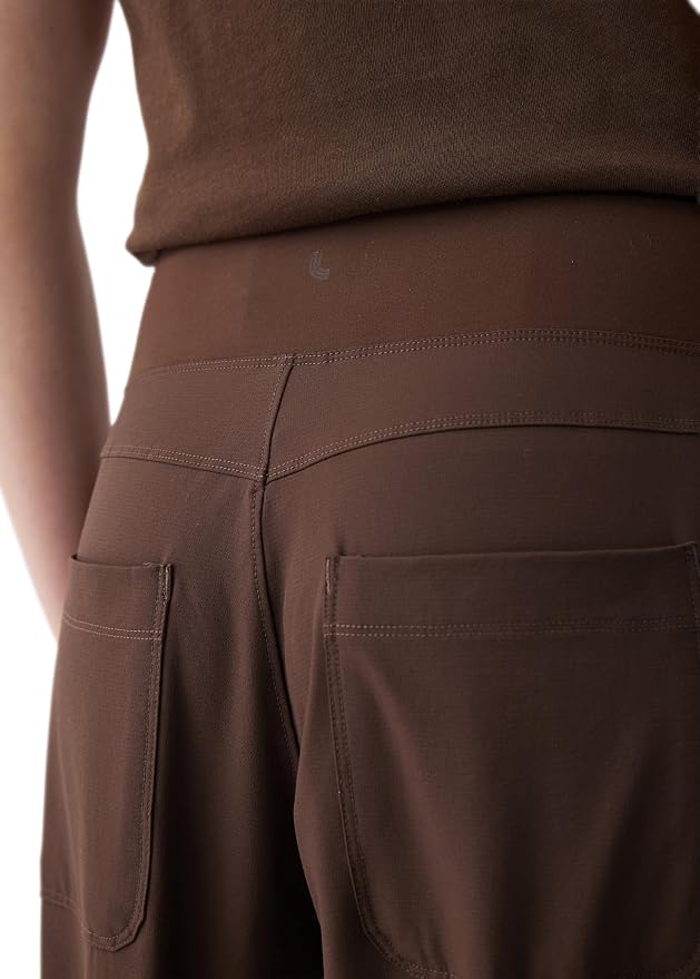 LOLË Momentum Women's Wide Leg Tech Trousers, Cargo Pocket | Brushed nylon stretch, cinch-or-flow openings, knit waistband, hidden phone stash, water-repellent, UPF50+ protection