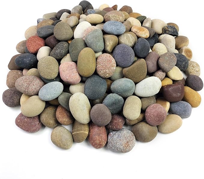 FANTIAN 20 lbs River Rocks for Landscaping, 1-2 Inch Pebbles for Plants | Natural Decorative Stones Rocks for Outdoor Garden Landscape, Aquarium, Painting, Crafting, Walkways and Yard