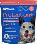 Ark Naturals Protection+ Brushless Toothpaste Chews - Large Breeds (12 ct) | Vet Formulated Dog Dental Chew with Toothpaste Center - Freshens Breath and Prevents Plaque & Tartar