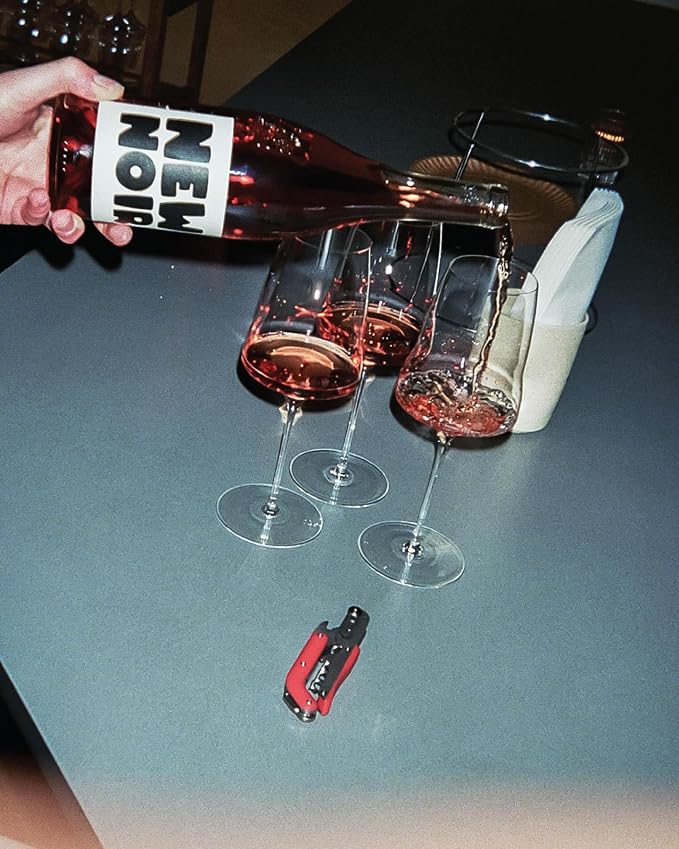 Craighill Best Wine Key - Sommelier Designed Stainless Steel Wine Opener with Corkscrew, Foil Cutter, and Crown Cap Bottle Opener, Heavy Duty - Matte Red