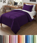 Duvet Cover Twin/Twin XL Size Set - Extra Soft Twin/Twin XL Duvet Cover 68" x 90" with 1 Pillow Sham for Women, Men, Kids & Teens - Comfy, Easy-Care & Fade Free with Zipper Closures and Ties (Purple)
