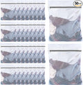 Nuenen 50 Pcs Mesh Laundry Wash Bags with Zipper Machine Washable Lingerie Bags for Washing Delicates Clothes Garment Underwear Blouse Hosiery Socks Travel (16 x 20 Inches,Gray)