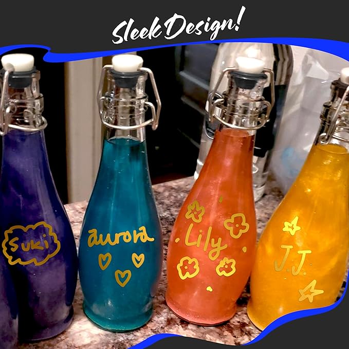 Nevlers 17 Oz Teardrop Swing Top Glass Bottles with Airtight Lid 6 Pack | Bottling Kit | Flip Top Glass Bottle with Stopper, Funnel, Brush, Shrink Wrap, Marker & Tags | Kombucha Bottles with Stoppers