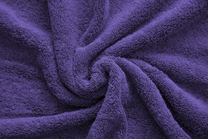 American Veteran Towel, Hand Towels for Bathroom Set of 4, 100% Cotton Turkish Hand Towel Sets, Soft Hand Face Towels, Purple Hand Towels