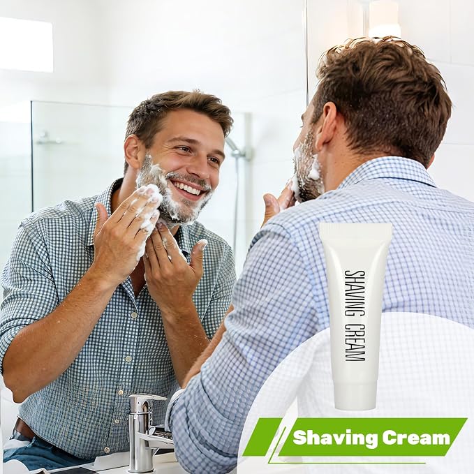 Eco-Friendly Wheat Straw Disposable Shave Kit - 100 Pcs Wheat Straw Razors and Shaving Cream(10g) Bulk, Individually Sealed for Hotel, Airbnb, Camping, Travel, Homeless, Shelters and Charities