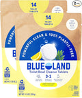 BLUELAND Toilet Bowl Cleaner Tablets, 14 Count (Pack of 2), Lemon Cedar, Plastic-Free, No Harsh Chemicals, Plant-Based, Septic-Safe, Removes Lime, Rust, Hard Water and Toilet Ring Stains