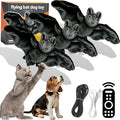 Flying Bat Dog Toy, Motion Activated Flapping Bat Cat Toy with Realistic Wings and Chirping Sounds, Rechargeable Remote Control Halloween Toy for Indoor Cats, Kittens and Small Dogs，3PCS