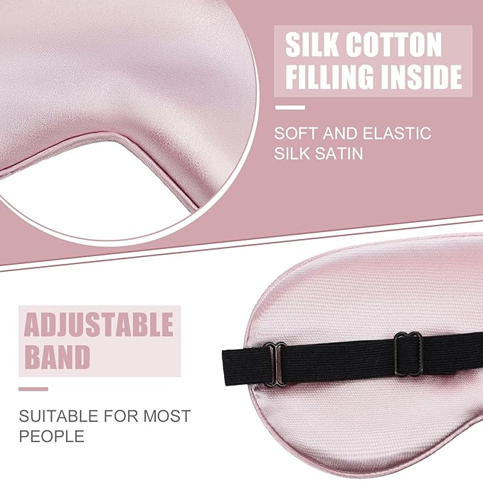 Xtinmee 30 Pieces Silk Sleep Mask Silk Eye Mask with Adjustable Strap Eye Cover for Sleeping Blindfold for Women Men Travel Rest(Multicolor)