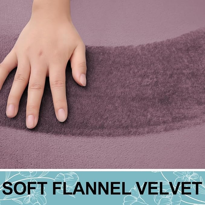 Smiry Memory Foam Bath Mat 36x24, Extra Soft and Absorbent Bathroom Mats, Non Slip Washable Carpet for Floor, Shower and Tub, Deep Plum